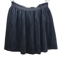 Wonder Nation Girls Skirt Large 10-12 Plus Black Pleated Stretch Elastic Waist