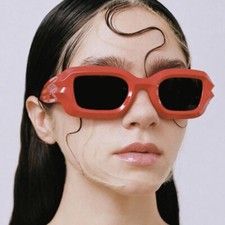 Oversized Square Sunglasses Mens Women Retro Thick Frame Hip Hop Shades Glasses