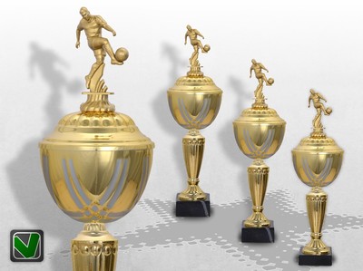 3 football trophies with engraving buy cheap GOLDEN PRESTIGE trophy football