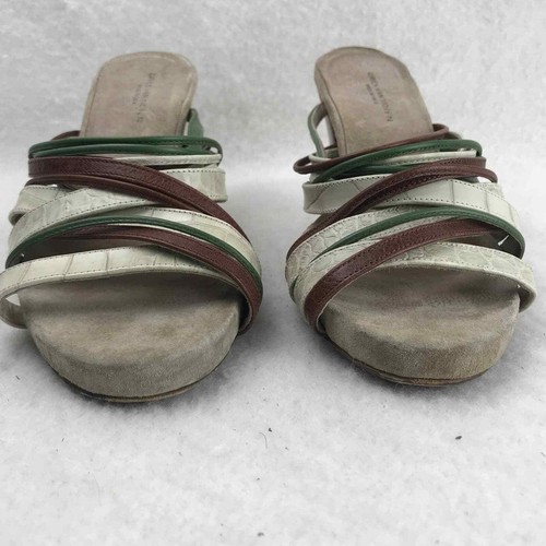 Dries van Noten Strappy Leather Sandals 3.5" Block Heel Slide-On Sz 36.5 (US 6) - Picture 3 of 14