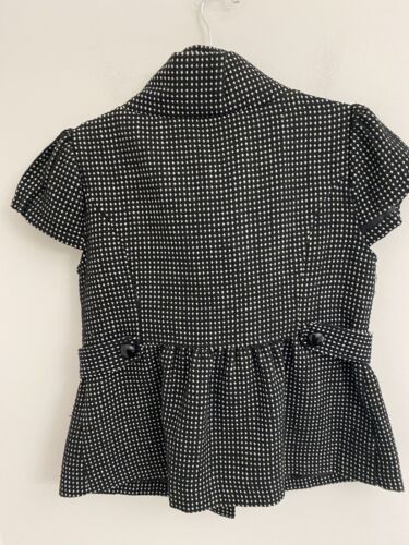 Chaqueta Anthropologie Azelhazel Hazel Hazelhaze para mujer pata de gallo grande negra - Imagen 3 de 8