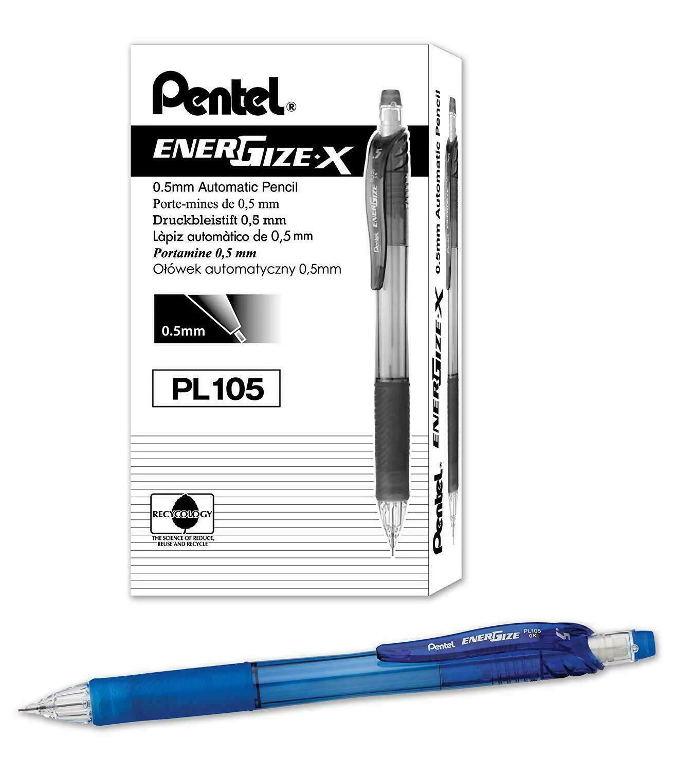 0.5mm Blue Barrel 12 Pack  Pl105c