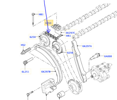 New Genuine Range Rover L322 3.0D Upper Timing Chain LHN100840L BMW E46 ...