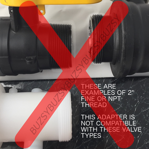 275 330 GALLON IBC TOTE TANK HD DRAIN ADAPTER 2" Cam Lock x 1" MALE NPT CML - Picture 5 of 6