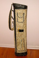 Antique Canvas Leather Golf Bag Unique Collectible RARE