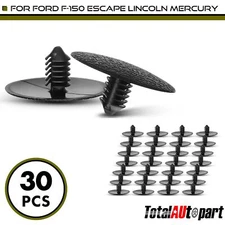 30Pcs Black Hood Insulation Retainer Clips for Ford Lincoln Mercury 7.6mm Nylon