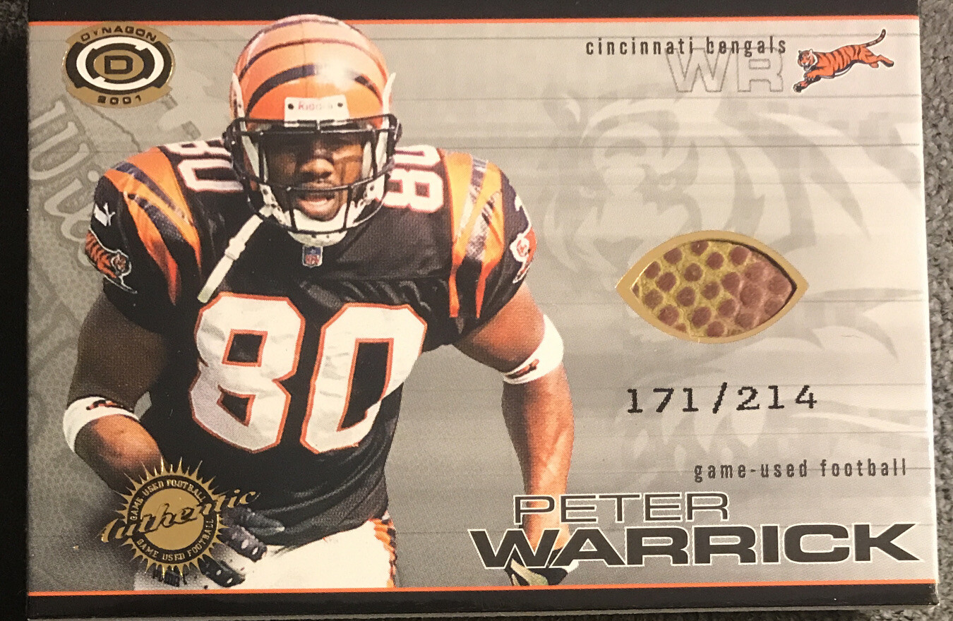 2001 Pacific Dynagon Game Used Football #2 Peter Warrick #171/214