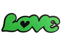 Love Cardstock Words with Backgrounds Die Cuts Scrapbook Card Making 6 Pieces