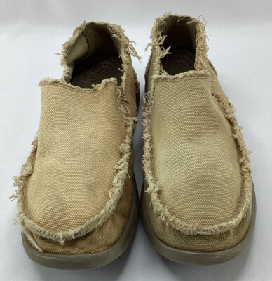 靴 crocs Santa Cruz khaki Crocs Mens Santa Cruz KHAKI Loafers Canvas Shoes Size 8