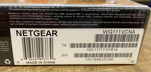 NETGEAR 54 MBPS WIRELESS USB 2.0 ADAPTER WG111 NEW IN SHRINKWRAP - Picture 2 of 4