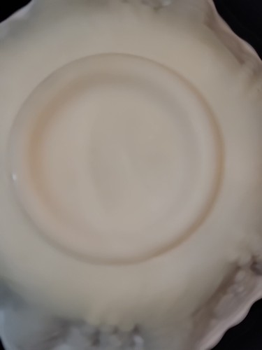 Imperial Custard Milk Glass Ruffled Crimped Scalloped Edge Grape Leaf Bowl 10.5" - Picture 16 of 24