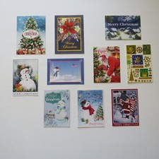 Merry Christmas Assorted Greeting Cards With Envelopes Lot of 10 Cards Set 30