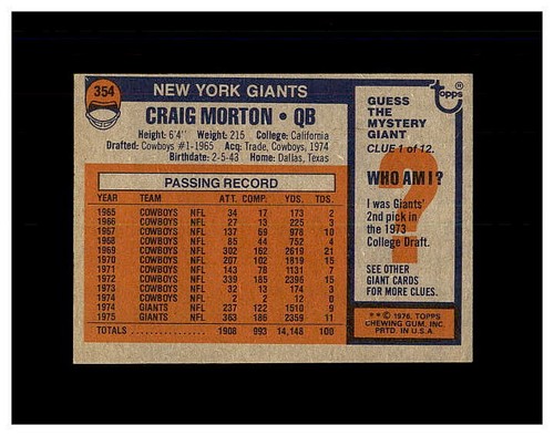 1976 TOPPS FOOTBALL #276-527 YOU PICK SEE PHOTOS OF EVERY CARD STARS NEW LISTING - Picture 137 of 473