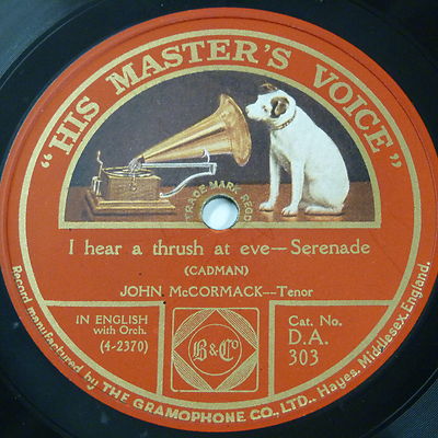 78rpm JOHN McCORMACK i hear a thrush at eve / at dawning