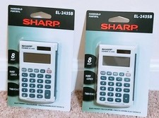 Sharp Electronics EL243SB 8-Digit Twin Powered Calculator