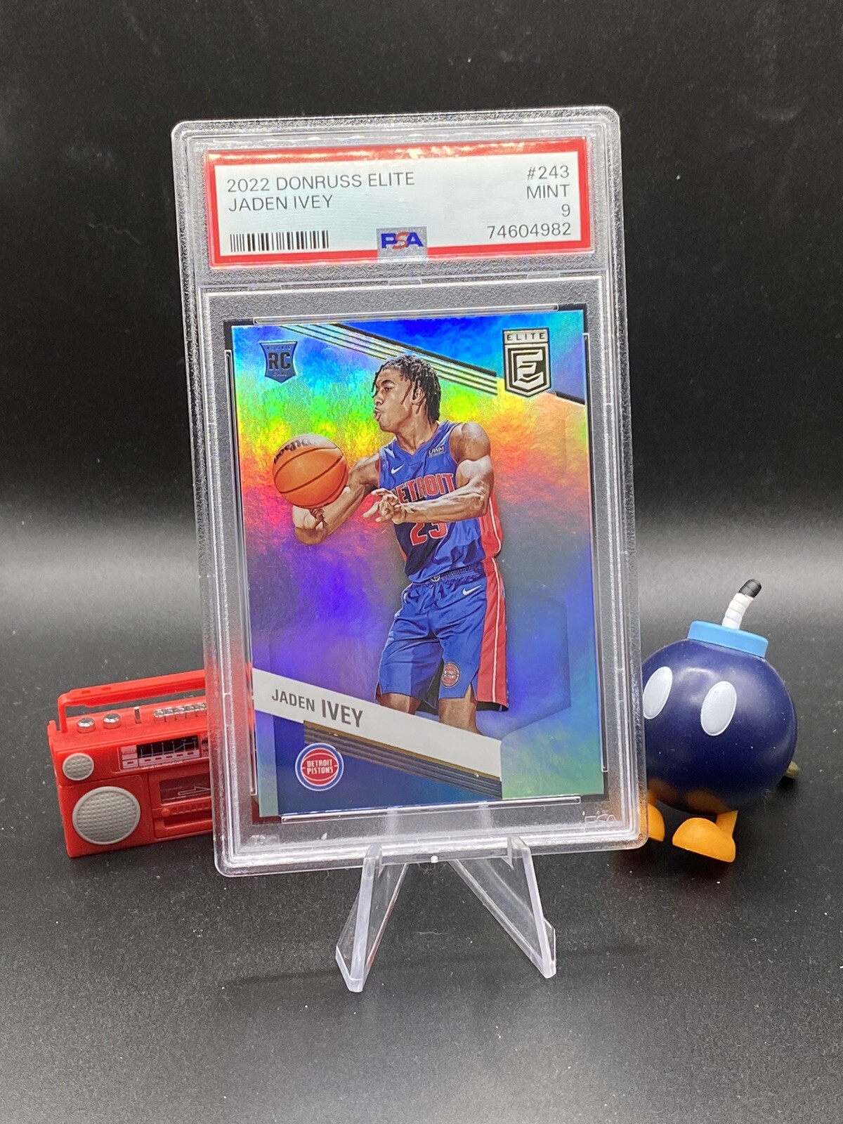 2022-23 NBA Donruss Elite Jaden Ivey Holo Rookie Detroit Pistons #243 PSA 9 Mint