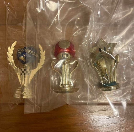 Nintendo World USJ Super Mario Coleccionable Trophy Cup Set 3 COMO NUEVO Japón