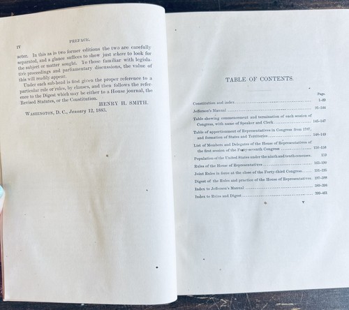 Antique hardcover Rules & Practices, House Of Representatives (1882) GOOD shape - Picture 8 of 15