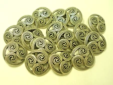 New lots of Italian Fancy Silver Metal Buttons sizes 5/8,3/4,7/8 & 1 1/16  #S12