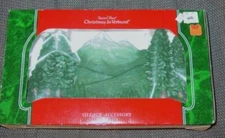 Vintage 1994 SANTA’S BEST CHRISTMAS IN VERMONT Mountain & Trees Village Backdrop