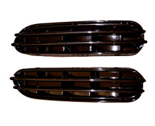 GLOSS BLACK Fender Vent Side Grilles Replacement Grille Fits 06-10 E60 E61 M5