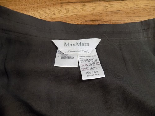 MAX MARA Chocolate Brown Calf Length Godet Skirt Size 4 Lined Made in Italy - Picture 5 of 5
