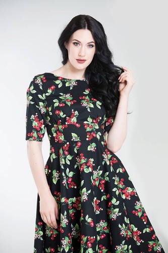 Hell Bunny Cherie 50's Rockabilly Swing Retro Vintage Day Tea Dress - Picture 3 of 3