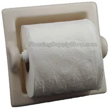 Porcelain Recessed Tissue Holder Extended Made in the US