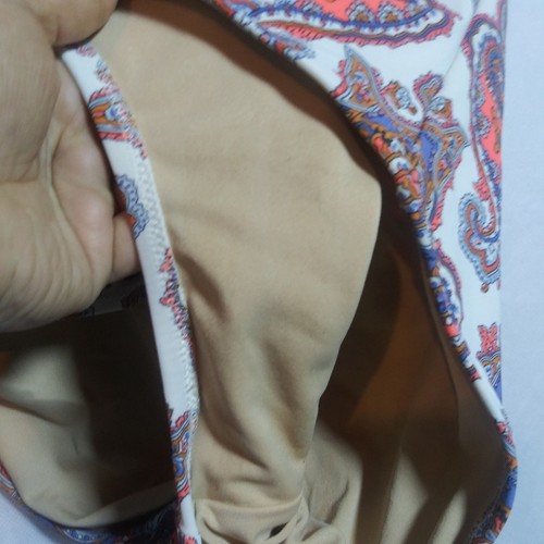 J. Crew Paisley Retro Strapless Underwire One Piece Swimsuit Size 8 - Picture 4 of 9
