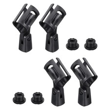 4Pcs Adjustable Microphone Clip with 5/8" Male to 3/8" Female Screw Adapter