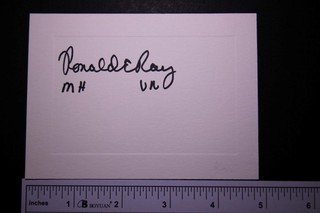 Vietnam Medal of Honor RONALD E. RAY AUTOGRAPH Heavy Stock CARD