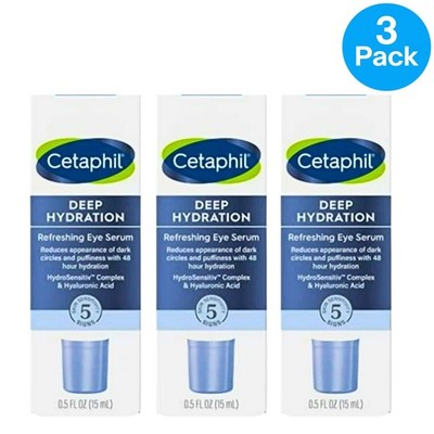 Cetaphil Deep Hydration Refreshing Eye Serum 0.5 Fl Oz 3 Pack New
