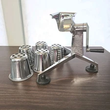 Saladmaster Food Cutter Processor  Shredder 5 Cutting Cones Stainless