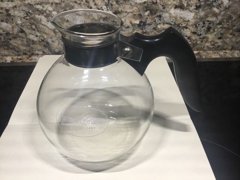 Vintage Farmer’s Brothers Restaurant Coffee Carafe Made By Corning.