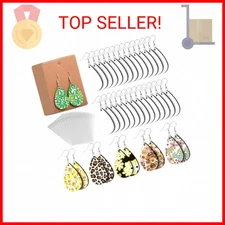 Palksky 50pcs Sublimation Blanks Products - Sublimation Earring Blanks with Earr