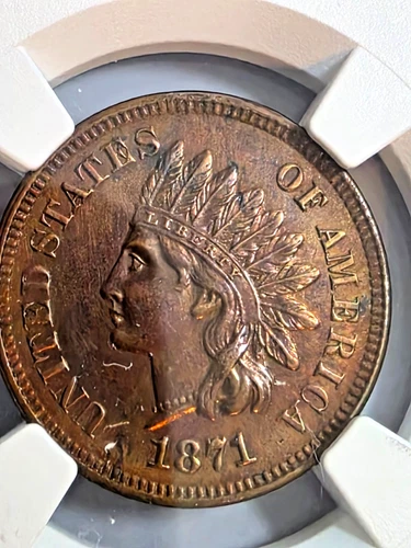 1871 Indian Head Cent — photo from another recent sale