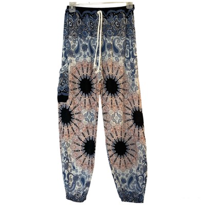 Siam Boutique Paisley Mandala Boho Yoga Harem Pants One Pocket Size Medium