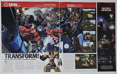 Transformers Armada PS2 Vintage Magazine 2-Page Print Ad Poster Art  Atari 2003