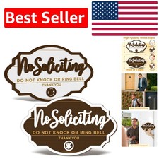 Thoughtful Gift - 2 Pack No Soliciting Signs for Housewarming and Safety
