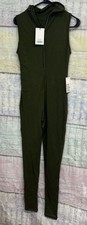 Bumpsuit Stevie Maternity Unitard Jumpsuit Olive Sleeveless Turtleneck Sz S