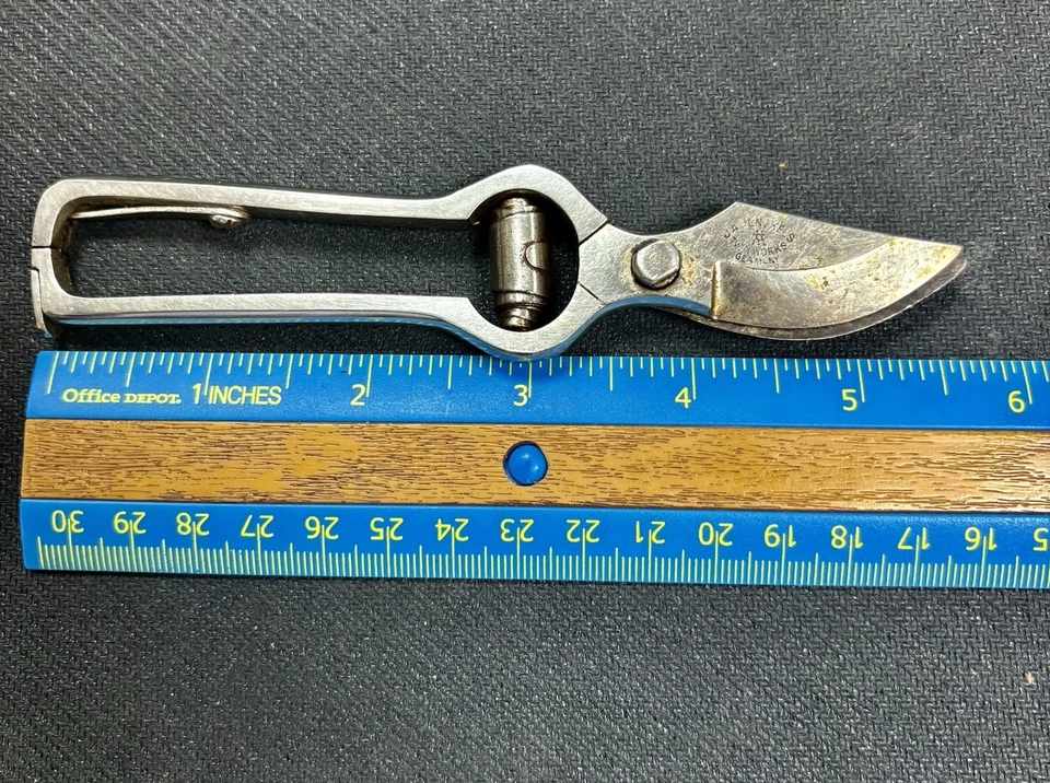 Vintage JA Henckels 6 Zoll Schneider Twin Works Co Germany gebraucht Lederscheide