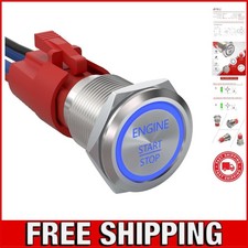 Push Start Ignition Switch, Off-ON Instant Engine Start Push Button Switch 19...