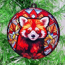 RED PANDA Christmas Ornament