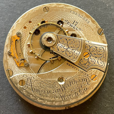 Antique 1907 Waltham Model 1883 825 Pocket Watch Movement Parts/Repair 18s 17j