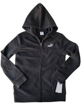 PUMA Hooded Zip Up Jacket, Boys Size XL 18-20 Black