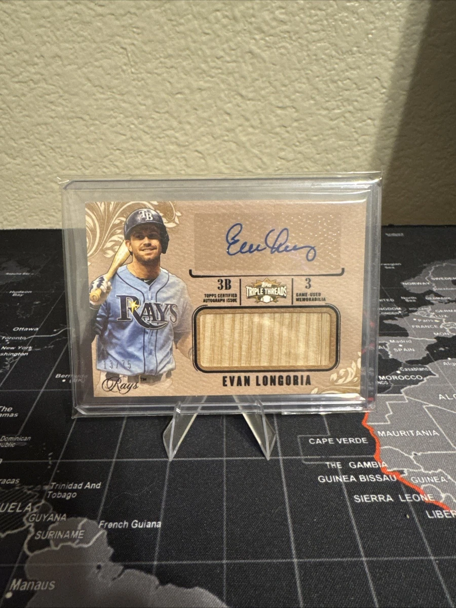 Evan Longoria Autographed Baseball Sports Trading Cards