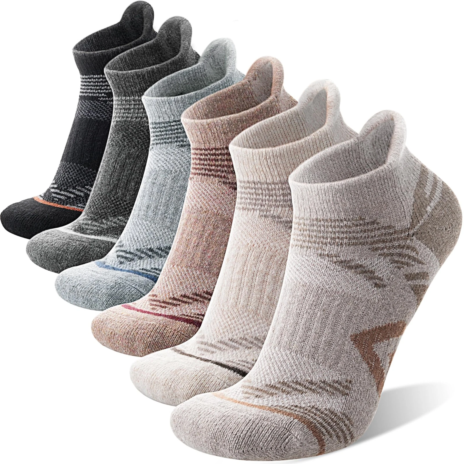 Merino Wool Ankle Hiking Socks Compression Warm Thermal Thick Cushion Winter ...