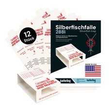 Silberfischfalle 12 Stk Klebefallen Silberfische Giftfrei Monitoring Papierfisch