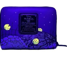Nightmare Before Christmas Glow In The Dark Hardtag Loungefly Wallet Brand NWT