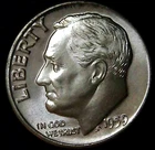 1959-D 10C Roosevelt Dime BU 90% Silver 26owt0223-1